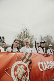 Студенты ВГСПУ приняли участие в праздничных мероприятиях, приуроченных к 77-й годовщине Великой Победы